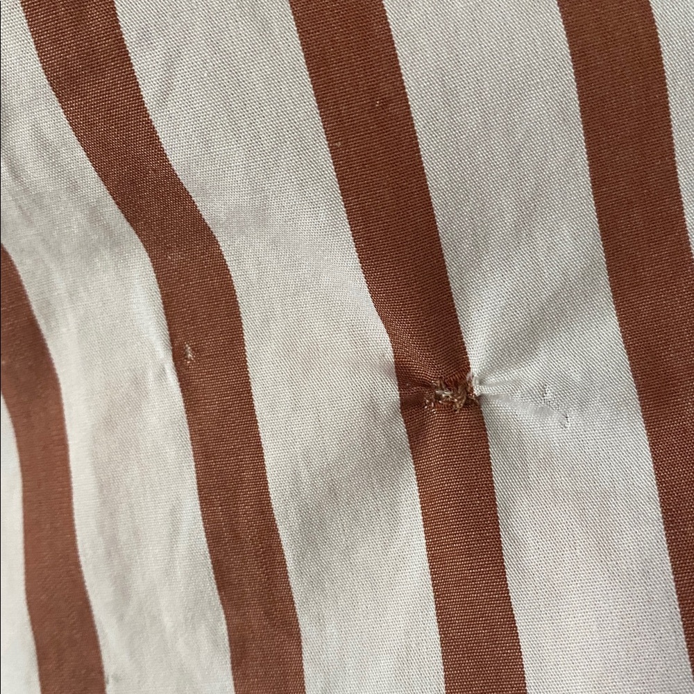 Bilma Shirt by Sézane in the "Camel Stripes" Colorway Size 32 About Medium - Picture 8 of 16